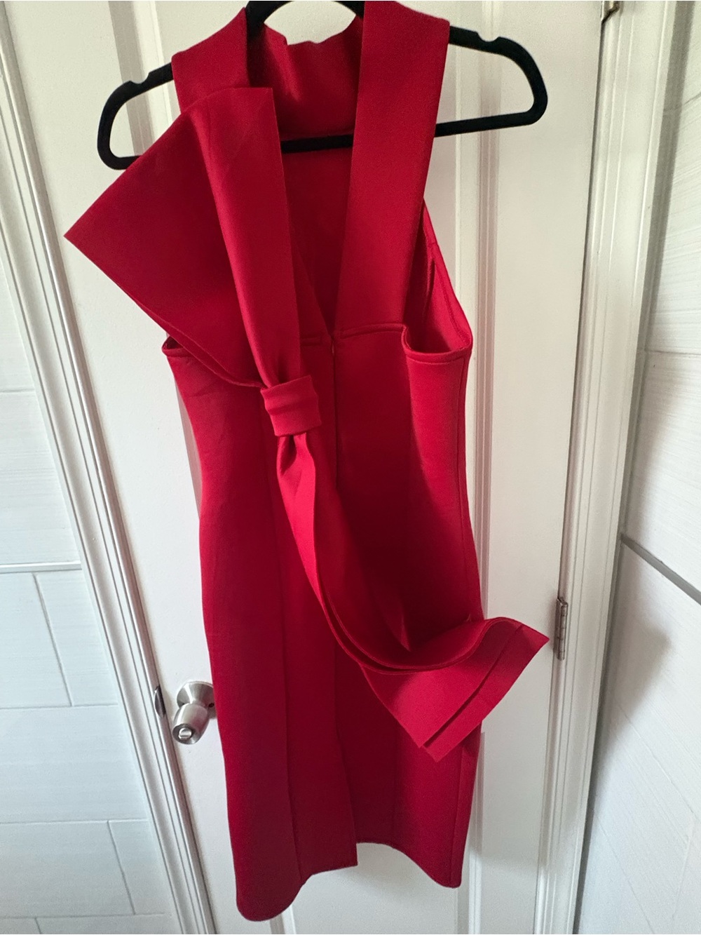 Missord Red Sculptural Bodycon Cocktail Dress | Size L